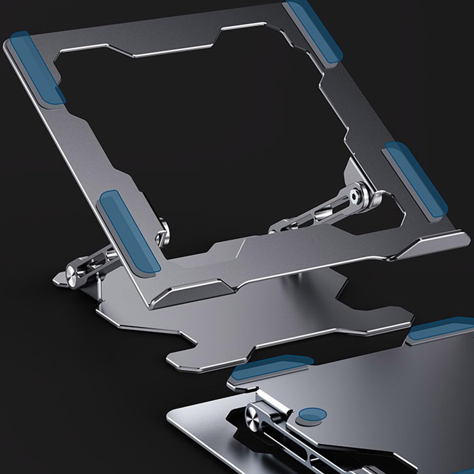 Soporte ergonómico ajustable de aluminio ligero para computadora portátil con ventilación de calor a laptop de 10 a 17.3 pulgadas de altura ajustable para escritorio