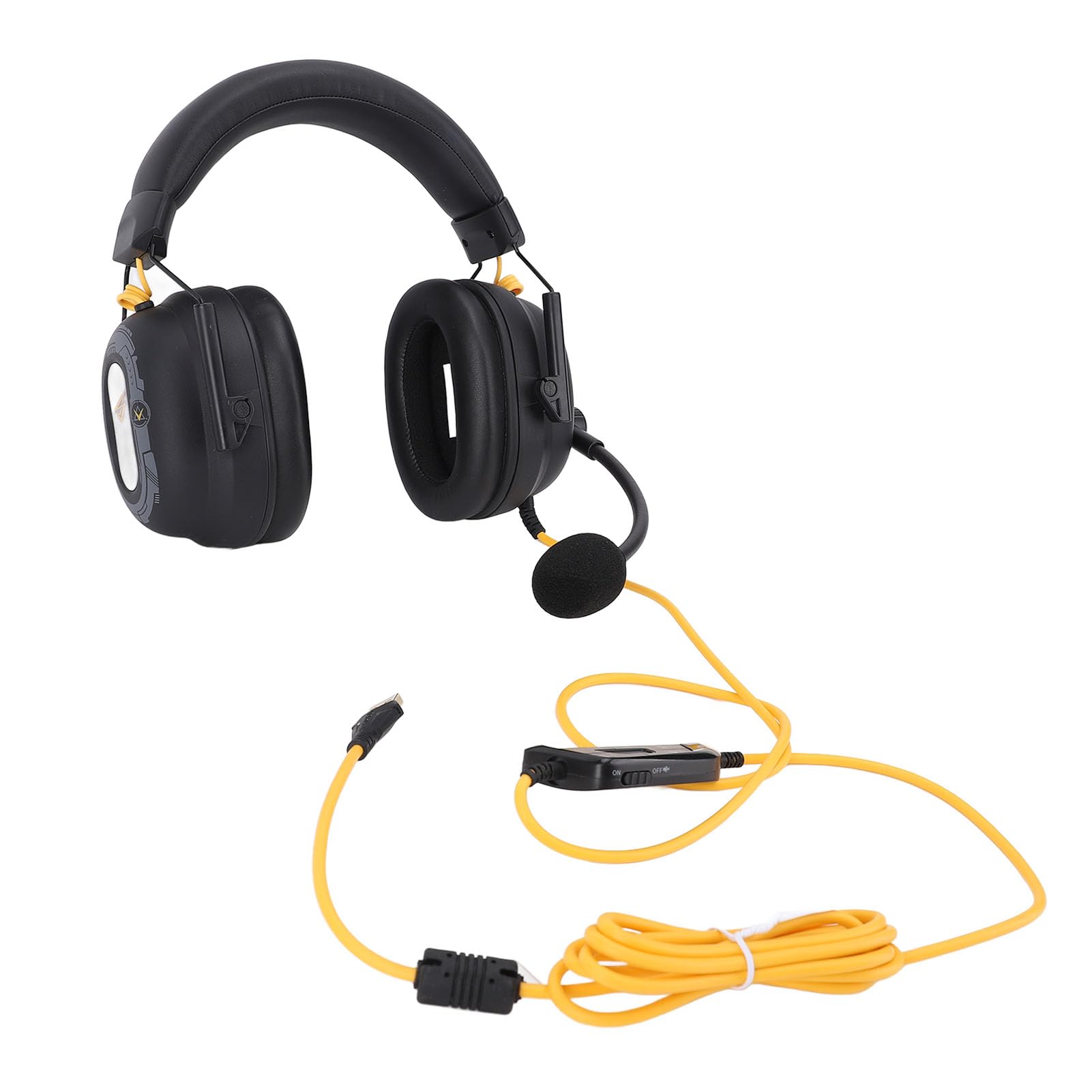 Topiky Przewodowy Zestaw Słuchawkowy do Gier USB, Dźwięk Przestrzenny HiFi 7.1, Mikrofon z redukcją Szumów, Lekkie i Wygodne Słuchawki Nauszne do Gier na PC (BLACK)