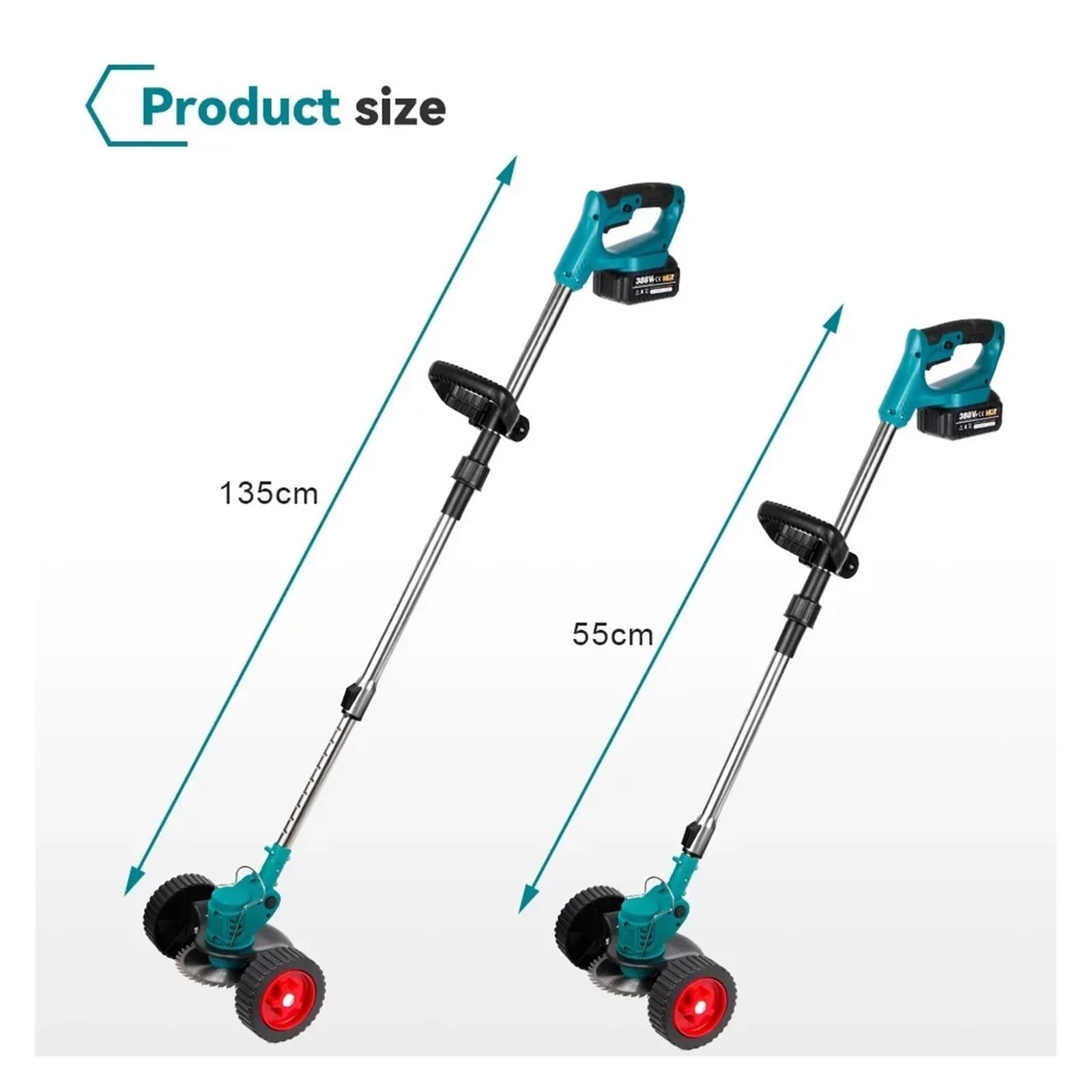 Tosaerba Elettrico Senza Fili, Trimmer Pieghevole Regolabile, Utensili Elettrici for Potatura E Taglio da Giardino Efficienti for Batteria da 18 V(1 Battery)