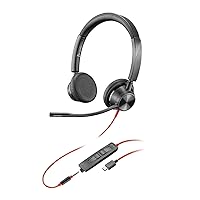Poly Blackwire 3325, Cuffia Cablata con Connessione USB-A