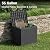 PatioZen 35 Gallon Outdoor Deck Box,Waterproof Resin Outdoor Storage Boxes, Outside Storage Lockable Container for Garden Tools,Indooor Cushions,Accessories (Black)