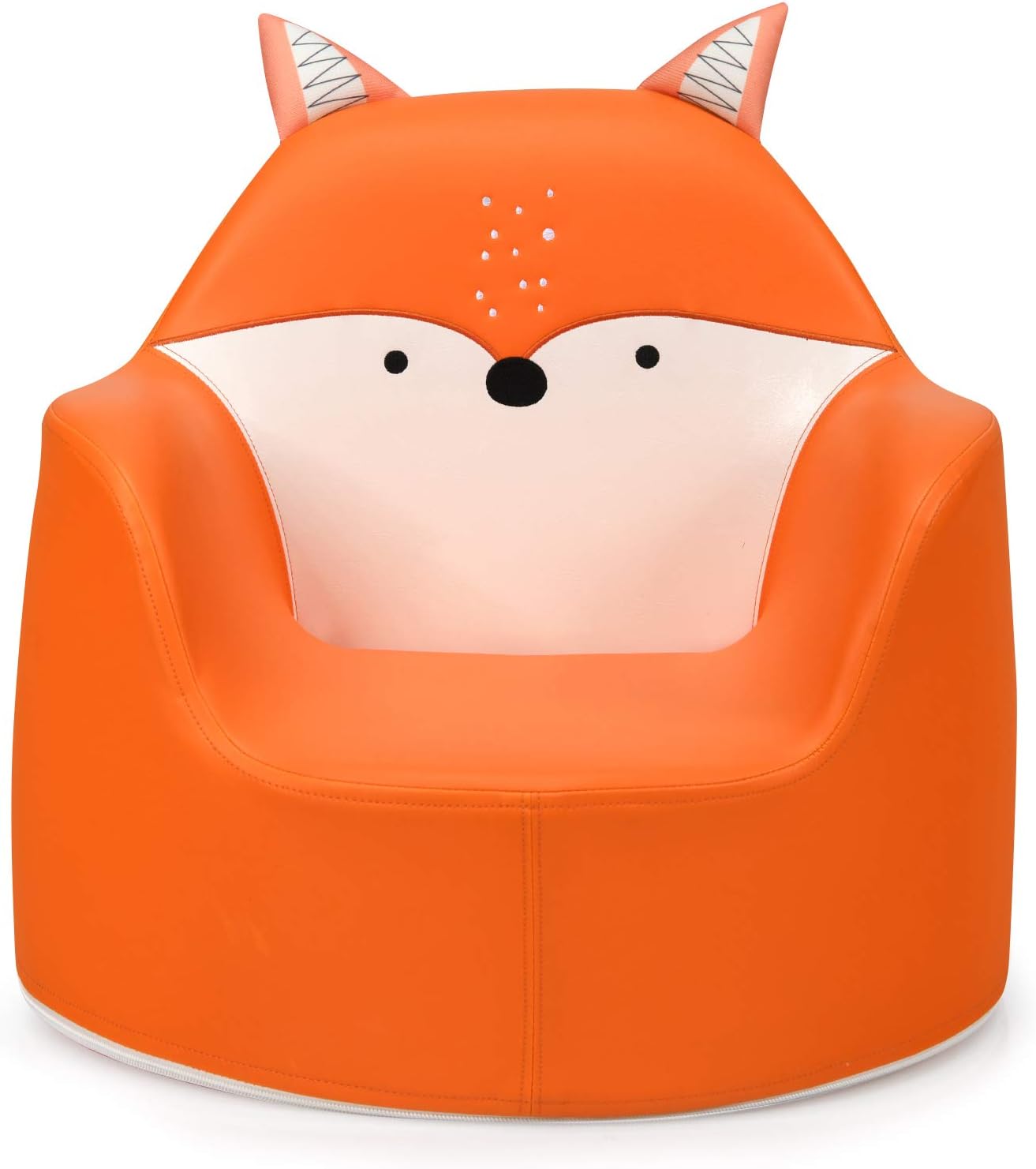 Costzon Kids Sofa, Cartoon Armchair w/Integrated Foam & PU Surface, Children Upholstered Chair Seat, Lightweight Toddler Furniture Toy for Baby Boys & Girls Gift Age 9 Months - 3 Years, Fox
