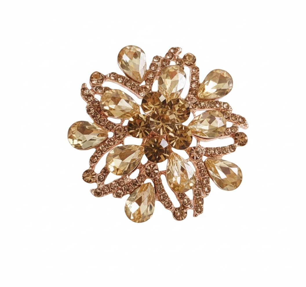 CLECKTRA Royal Bloossom Crystal Brooch Brooch-image-31
