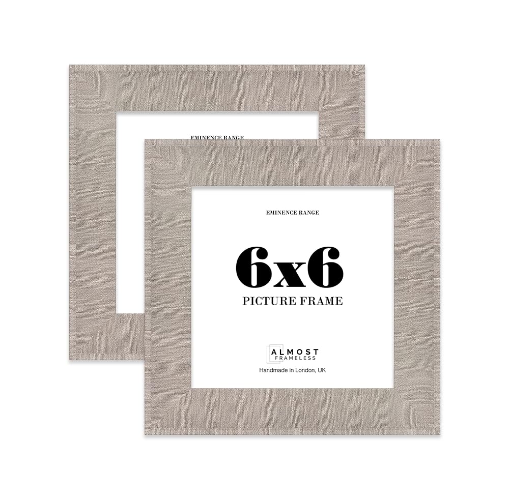 6x6" Grey Picture Frame - Rustic Wood Industrial Effect Photo Frame for Wall Display, Ideal for Posters, Prints & Home Dรฉcor, Wall Hooks and Kickstand, 32mm Edge - 2 Pack โ image 1