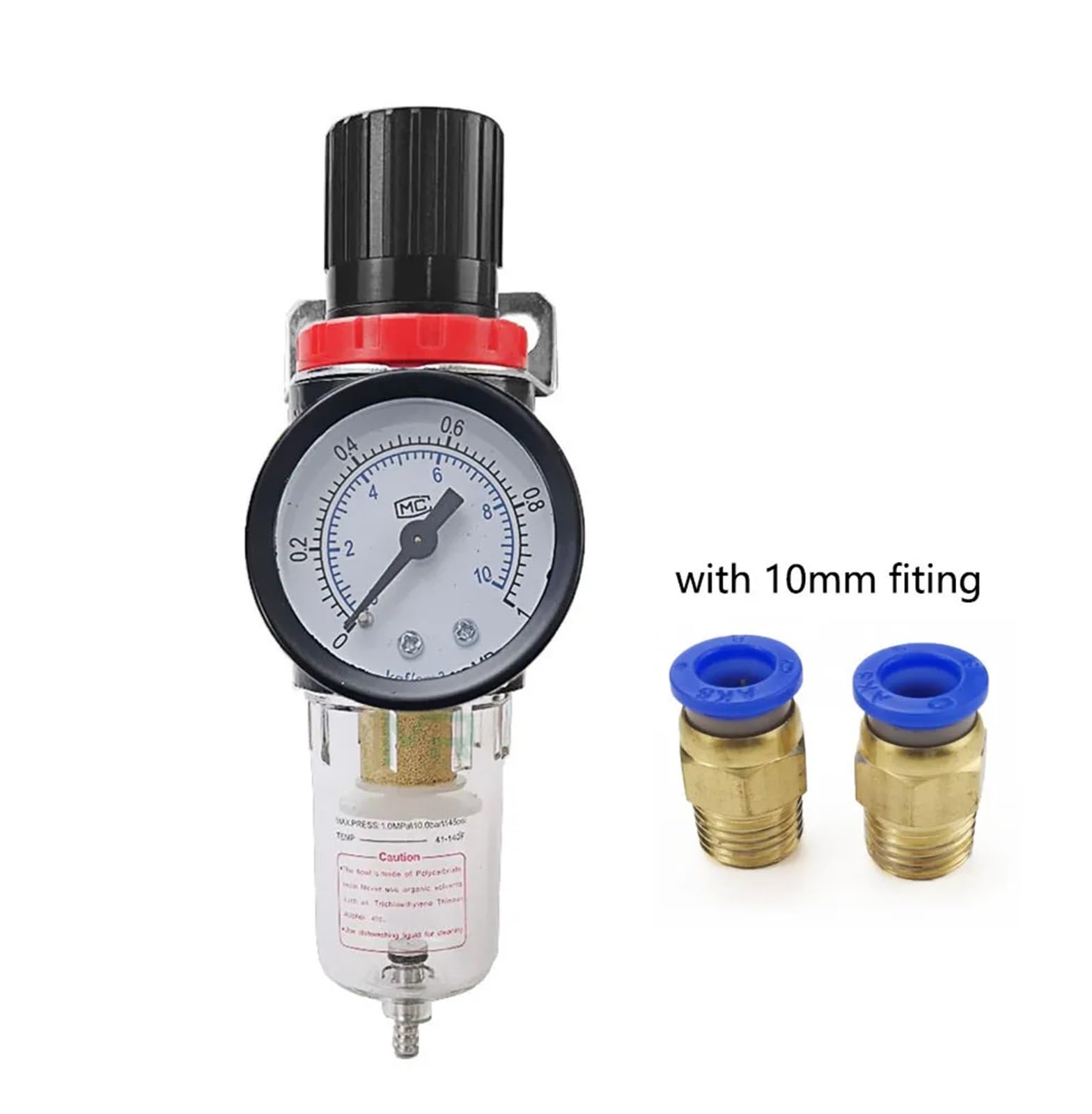 AFR-2000 Regulator filtra pneumatycznego Jednostka uzdatniania powietrza Zestaw miernika ciśnienia i separacji oleju i wody (Afr-2000 W Pc-10mm)