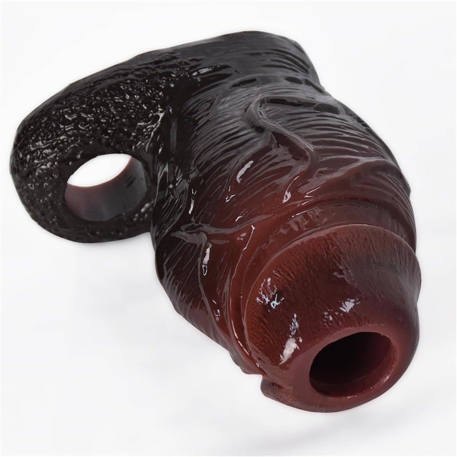 Manicotto for pene da uomo con manica realistica da 5" con anello for il pene, giocattolo del sesso adulti guaina in silicone riutilizzabile l'ingrandimento, strumento il sesso degli uomini(B)