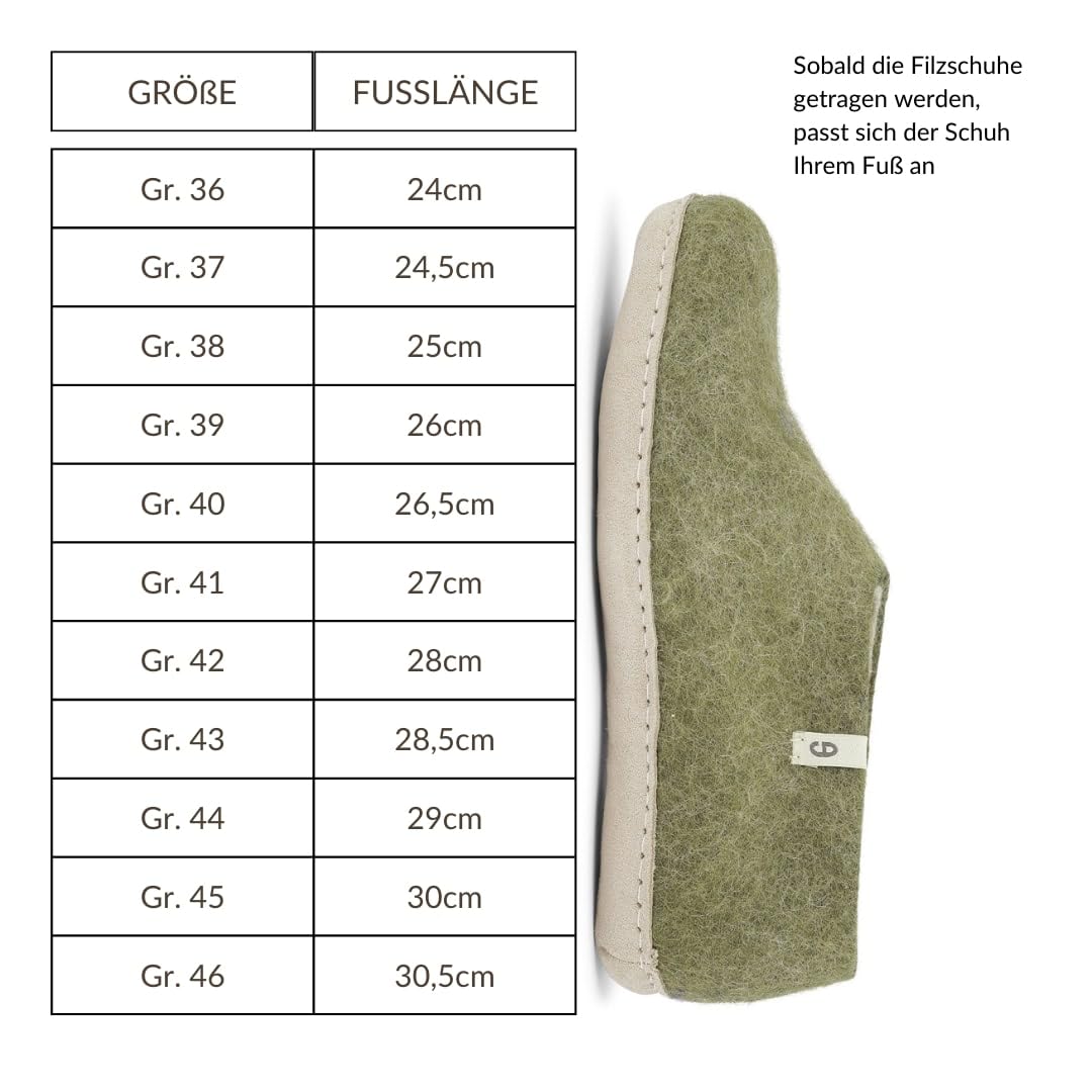 egos Hausschuhe Damen und Herren Geschlossene | Warme und Bequeme Filzschuhe für Winter und Sommer | Handgefertigte Filzhausschuhe Damen aus 100% natürlicher Wolle