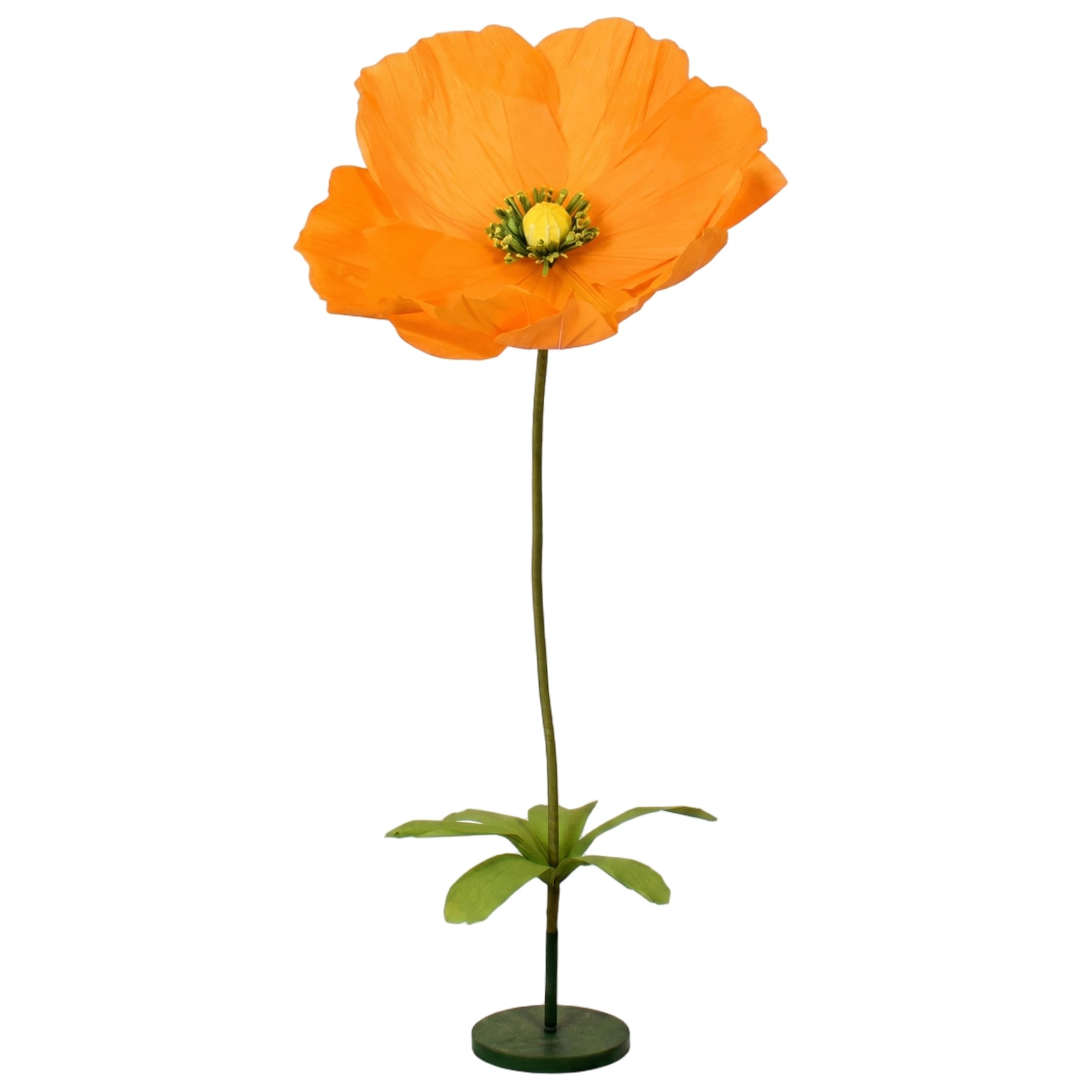 Xoeryoy Giant Flowers For Decoration With Stand - 3d Handcrafted Giant Flower Decor For Events & Home, 6ft/170cm, Orange
