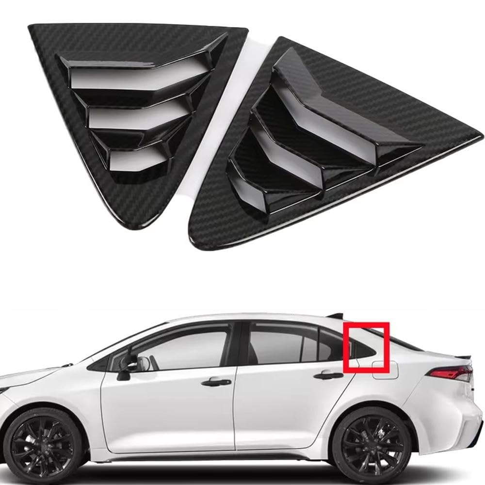 Rivestimenti Esterni Feritoia Per Toyota Corolla Berlina 2019-2022 | Aspetto Dinamico, Impermeabile, Migliora La Privacy(Bright Black)