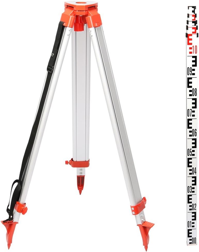 HPcutter Rotary Laser Level Tripod and 5M Staff Kit For Use with Rotating Lasers Optical Levels