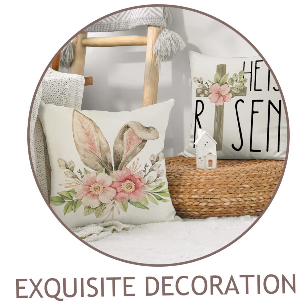 Alipis 3 Set Di Federe Per Cuscini Da Camera Da Letto Federe Decorative Per Decorazioni Pasquali E Natalizie 4 Pezzi * 3