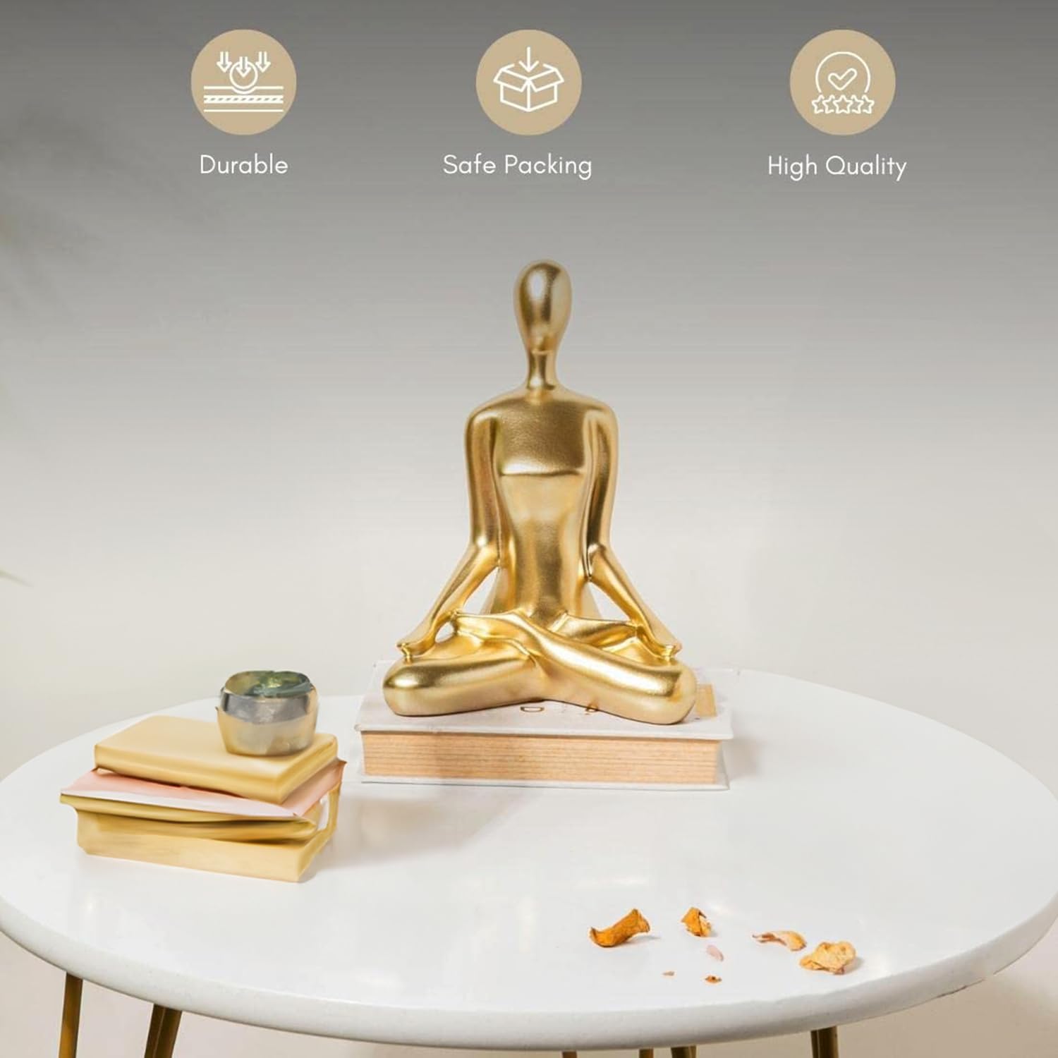 Cortina Resin Yoga Sculpture - Home Decor Statue -7