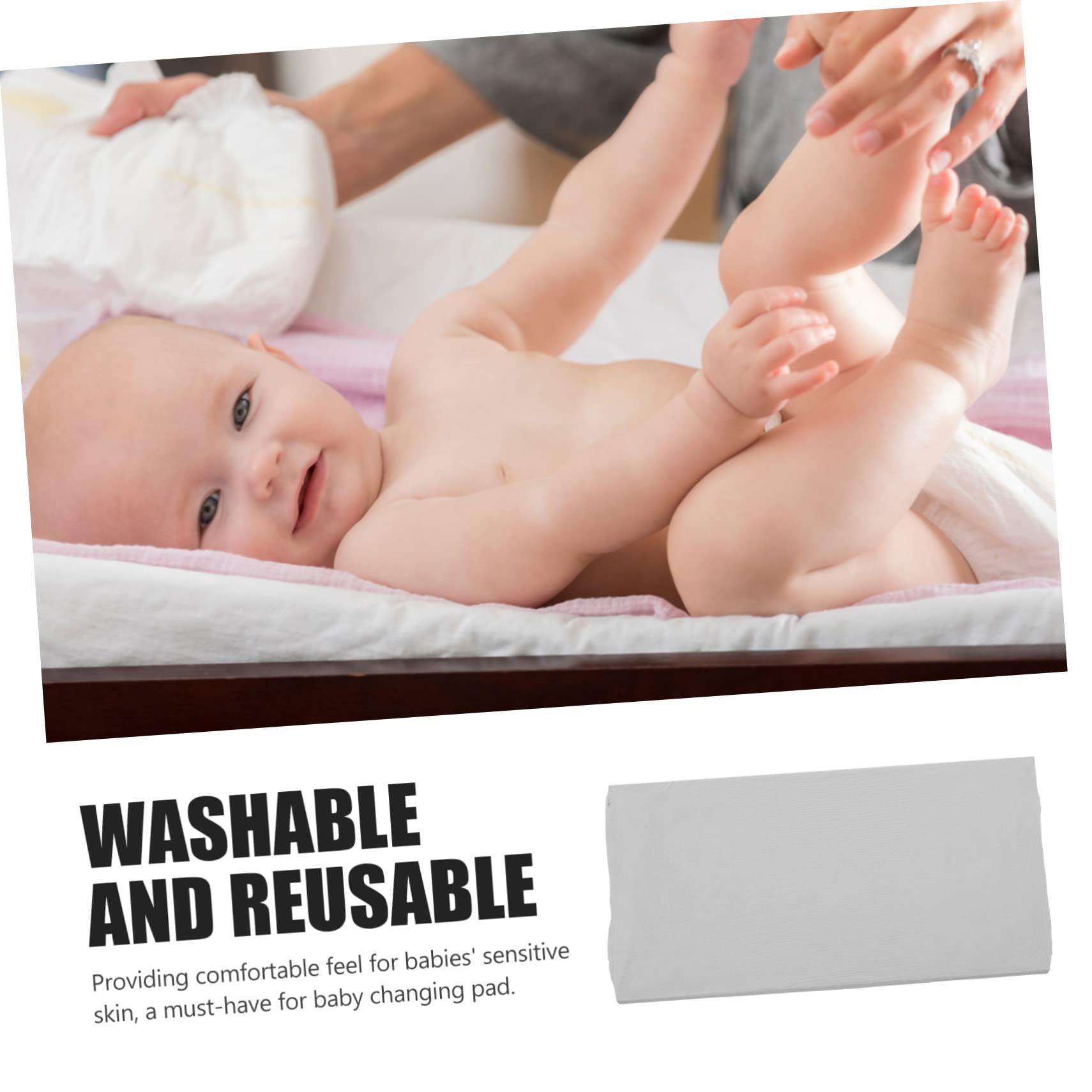Yardwe Washable Changing Pad Cover Removable and Easy to Clean Diaper Changing Table Protector for Cradle Bed Comfortable and Breathable Present for Parents