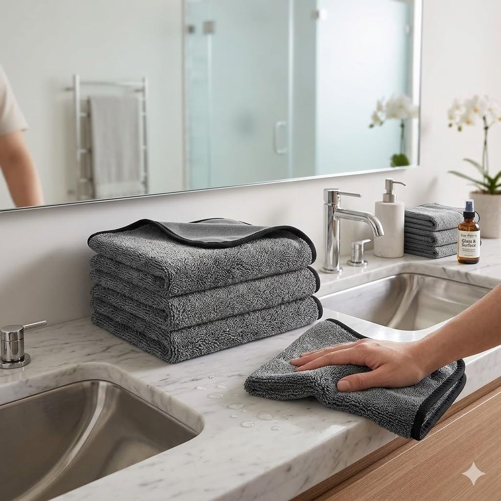 SWZEC liberty cloth cleaning towels Original - the #1 USA Favorite XXL(Grey-X2PCS,40 * 60cm)