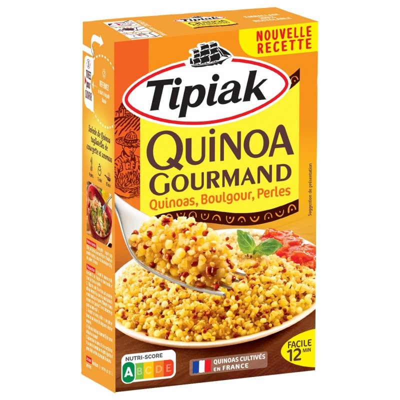 Tipiak – Quinoa Gourmand Bio – 400 g – Ideal para una cocina sana y deliciosa – Lote de 3