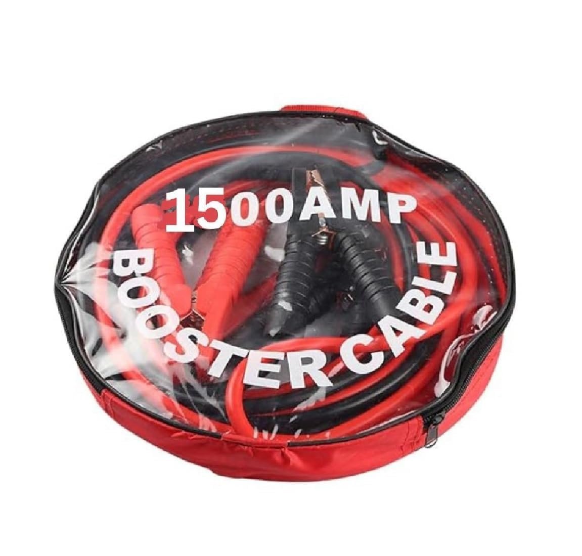 CRULAC Heavy Duty 1500 AMP Car Battery Jumper Cables | Copper-Plated Alligator Clamps with Safety Grips, Heavy-Duty Engine Jump Starter Cables for Cars, Trucks, SUVs, and Vehicles – Red & Black