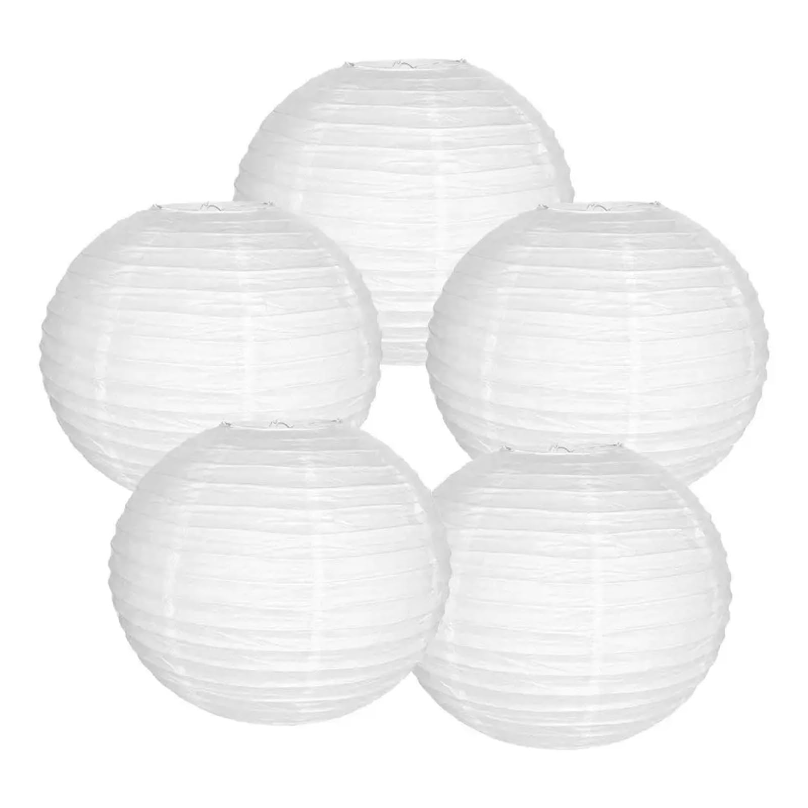 Lanternes en Papier Blanc et Vert Menthe, Lanterne Ronde Chinoise, Lampion, Boule de Mariage, décor Suspendu for fêtes et événements, 10 pièces(14inch-35cm)