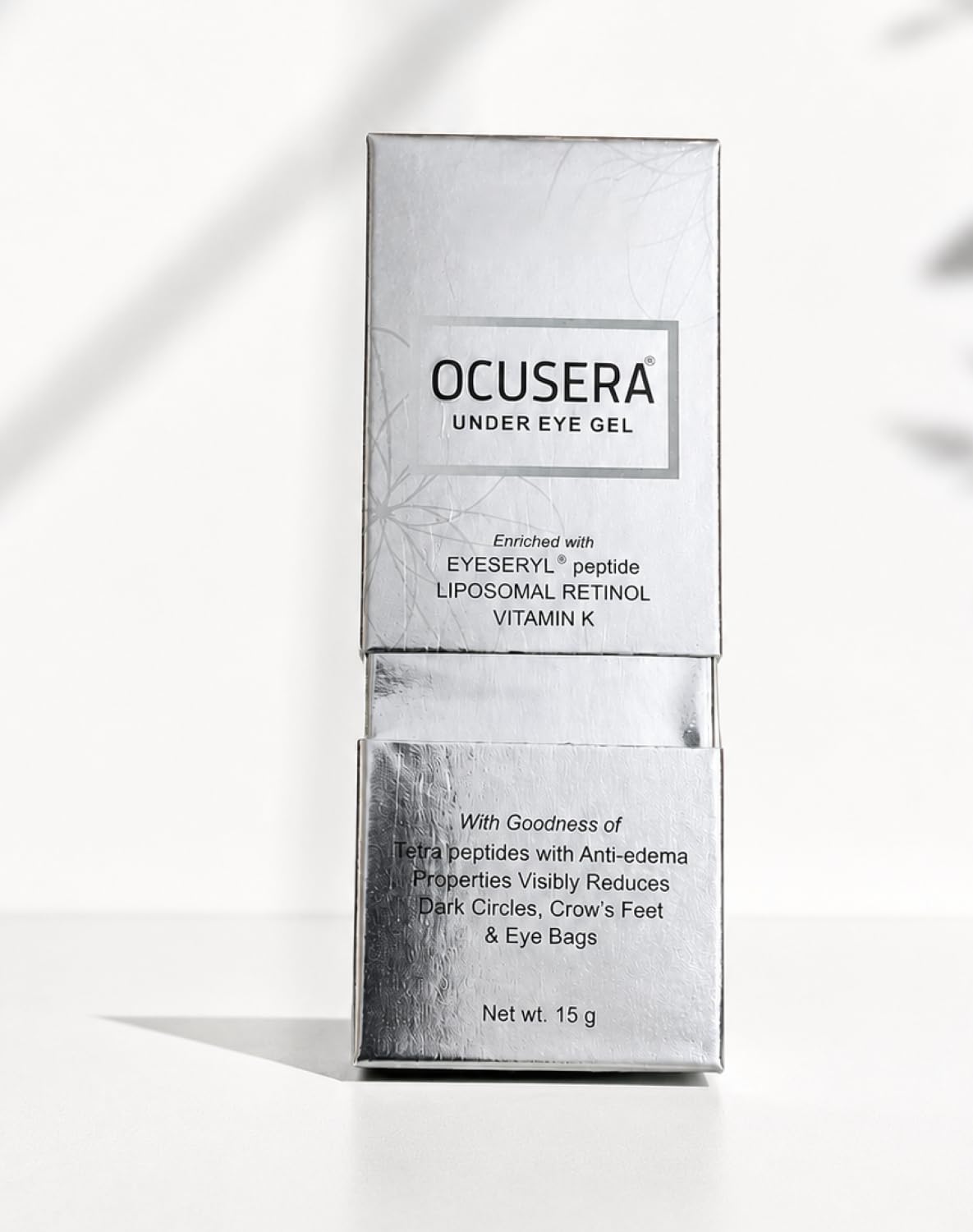 OCUSERA Under Eye Gel 15g | With EYESERYL Peptide, Lyophilized Retinol & Vitamin K | Helps Reduce Dark Circles, Puffiness & Under Eye Bags | Dermatologically Tested Eye Care Gel-image-45