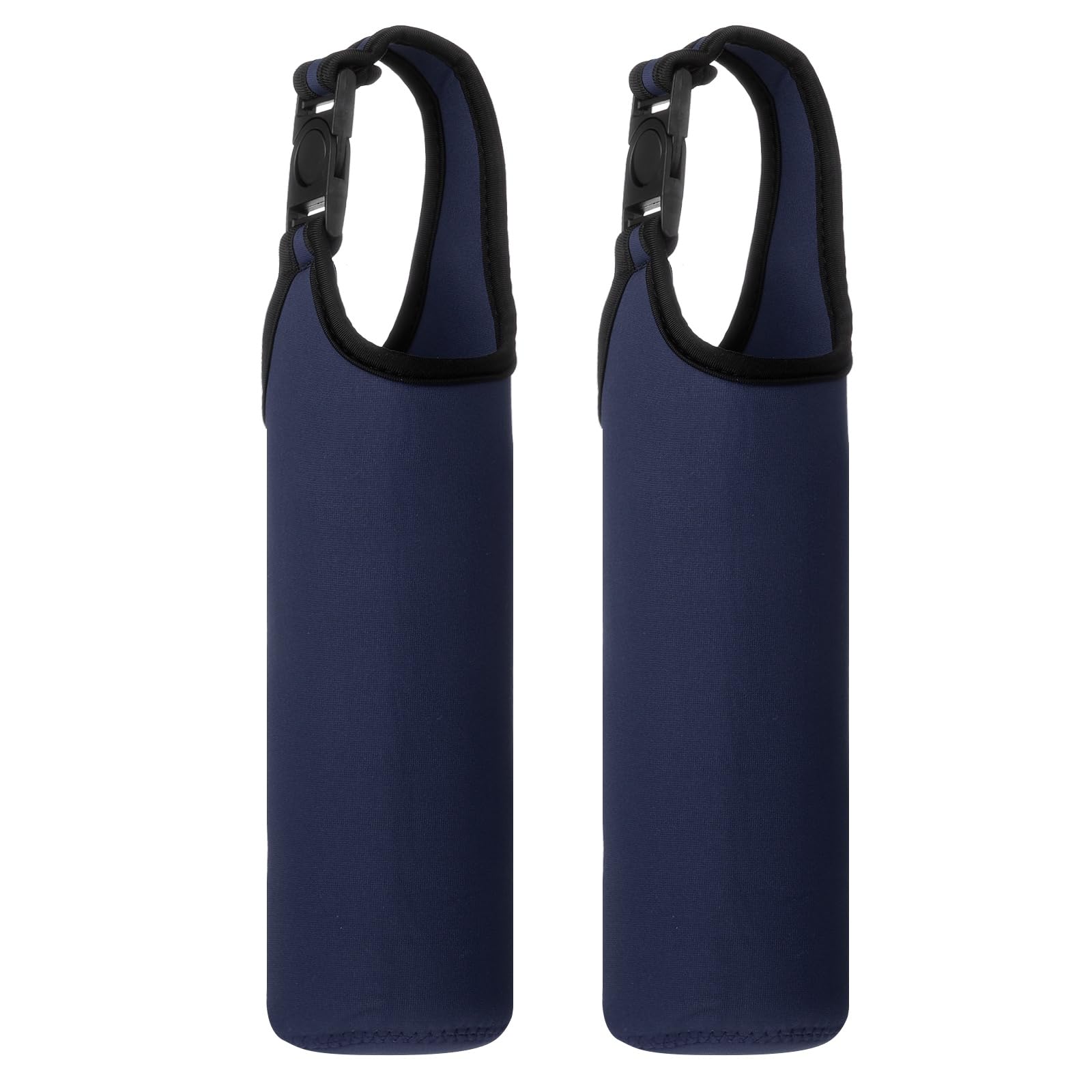 YELARXI Neoprene Water Bottle Sleeves,Bottle Carrier,3 in 2Pcs,Navy Blue