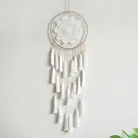 Estética de decoração de quarto boêmio, apanhadores de sonhos de macramê para pendurar na parede, apanhadores de sonhos feitos à mão, decoração de casa com enfeite de pena de borla, presente de bênção