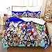 Produktbild Sonic gegen Mario 3D Digital Print Dreiteilige Set Mikrofaser Bettbezug sehr weich pflegeleicht hypoallergen Bettwäsche Set Weicher Bettbezug mit 2 Kissenbezügen, für Doppelbett (200 cm x 200 cm)