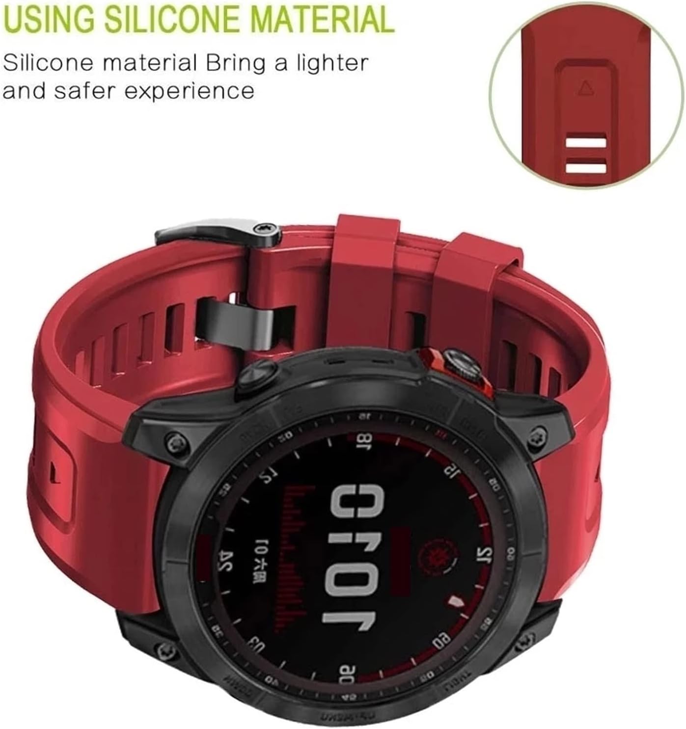 26 22MM Silicone Quick Release Watchband Strap For Garmin Fenix 7X 7 6 6X Pro 5X 5Plus 3HR Smartwatch Easyfit Wristband Bracelet
