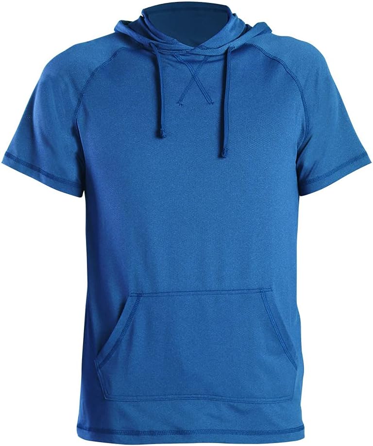 Gary Com Men's Short Sleeve Hoodie T-Shirt Pullover Workout Sweatshirt with Pocket - Image 2