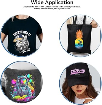 Transfer Paper, Dark Color A4 Inkjet Heat Transfer Paper for Light Fabric, Printable Htv, Iron on Transfers for T Shirts, Inkjet & Laser Printers(10 Sheets)