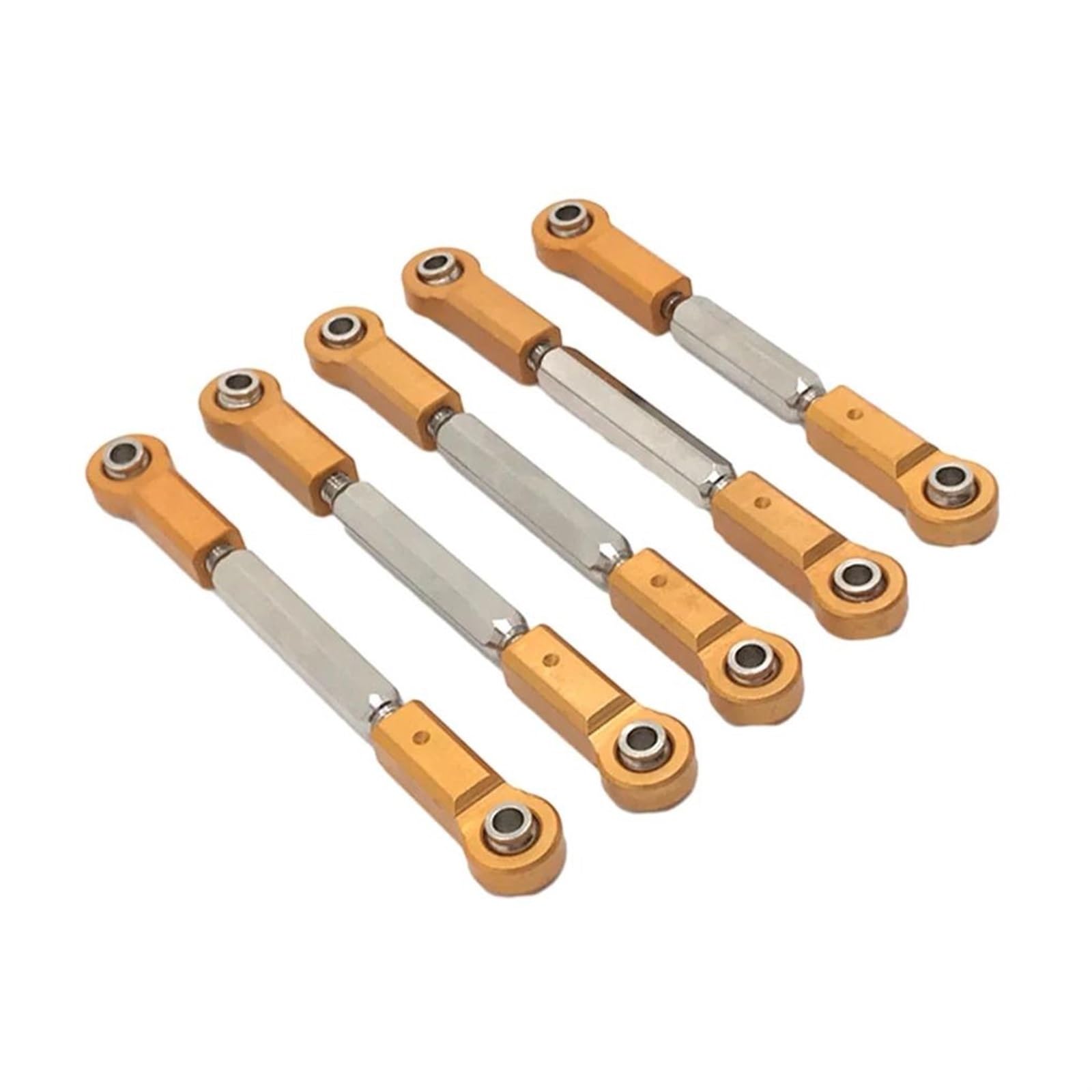 Varilla de Tracción para JLB J3 1/10 RC Accesorios De Actualización Coche 5 Uds Varilla Tracción Metal Juego Varillas Enlace Dirección(Yellow)