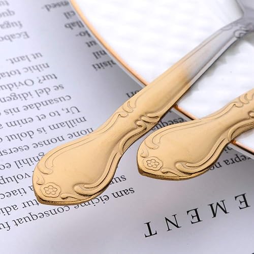 Miniatura 105 de Juego de 12 cucharas de café, mini cucharas de café, cucharas de espresso de acero inoxidable, cucharas pequeñas para postre, té, aperitivo, 4.6