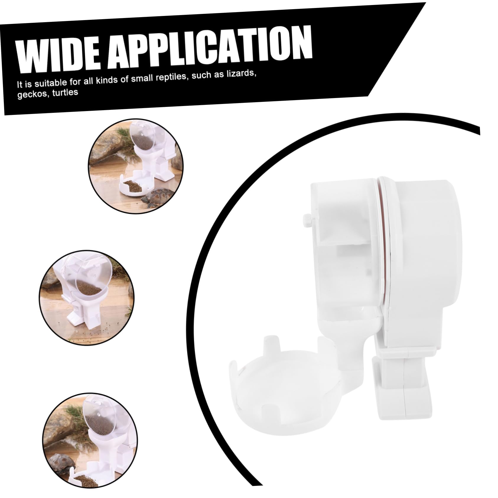 HOLIDYOYO Automatic Feeder for Reptiles Lizard Water Dish Turtle Water Bowl Decorative Reptile Waterer Bearded Dragon Food Dish Large Capacity Pet Food Holder