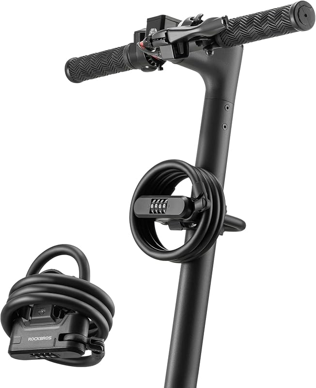 ROCKBROS Scooter Lock Portable Handy Anti Theft Waterproof Bike U Lock | With 4 Digit Combination Electric Scooter Bike Ebike Must Have Accessories