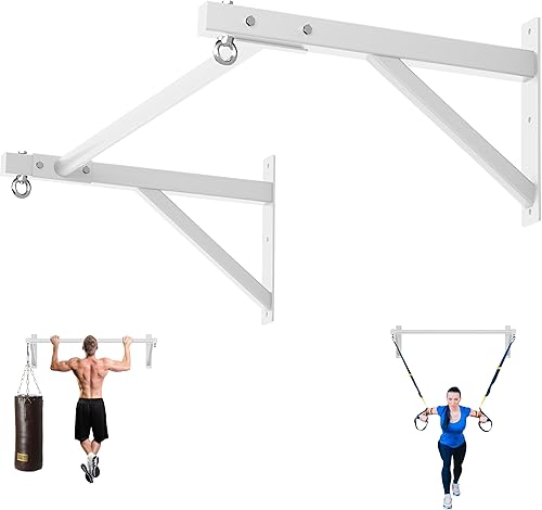 Pull Up Bar Wall Mounted, Heavy Duty 650 lbs Capacity Chin Up Bar, 48" Multi-Grip Strength Training Pull-up Bars, for Home Gym GarageBackyard Total