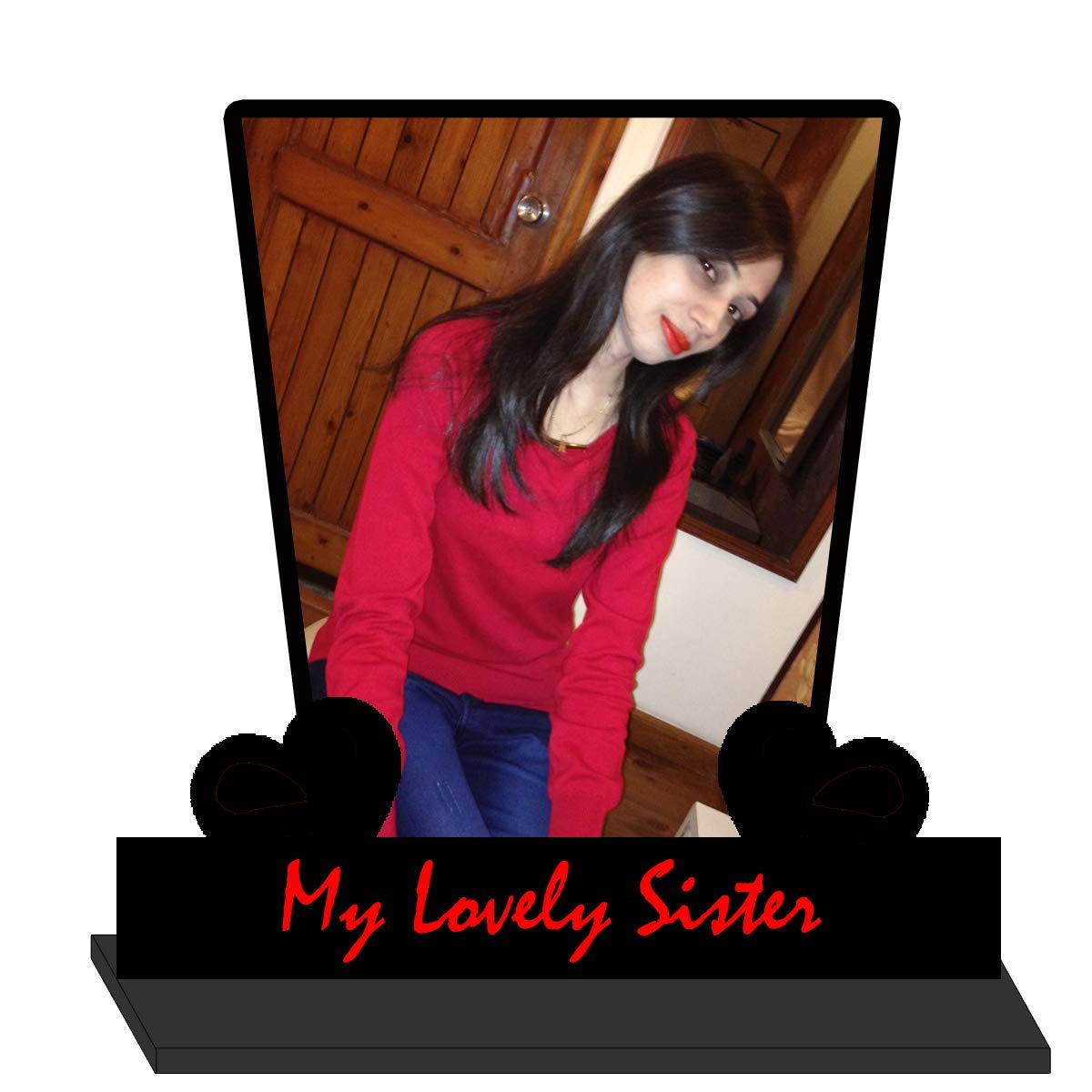 Express-O-Board Rakshabandhan Personalised Gift Lovely Sister Cutout Stand on PVC Board (11 in x 12 in)