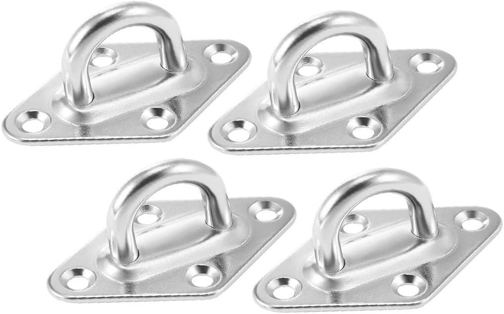 New Lon0167 304 Stainless Steel 8mm Thick Ring Sail Shade Diamond Pad Eye Boat Rigging 4pcs(304 Edelstahl 8mm dicken Ring Segel Schatten Diamant Pad Eye Boat Rigging 4pcs