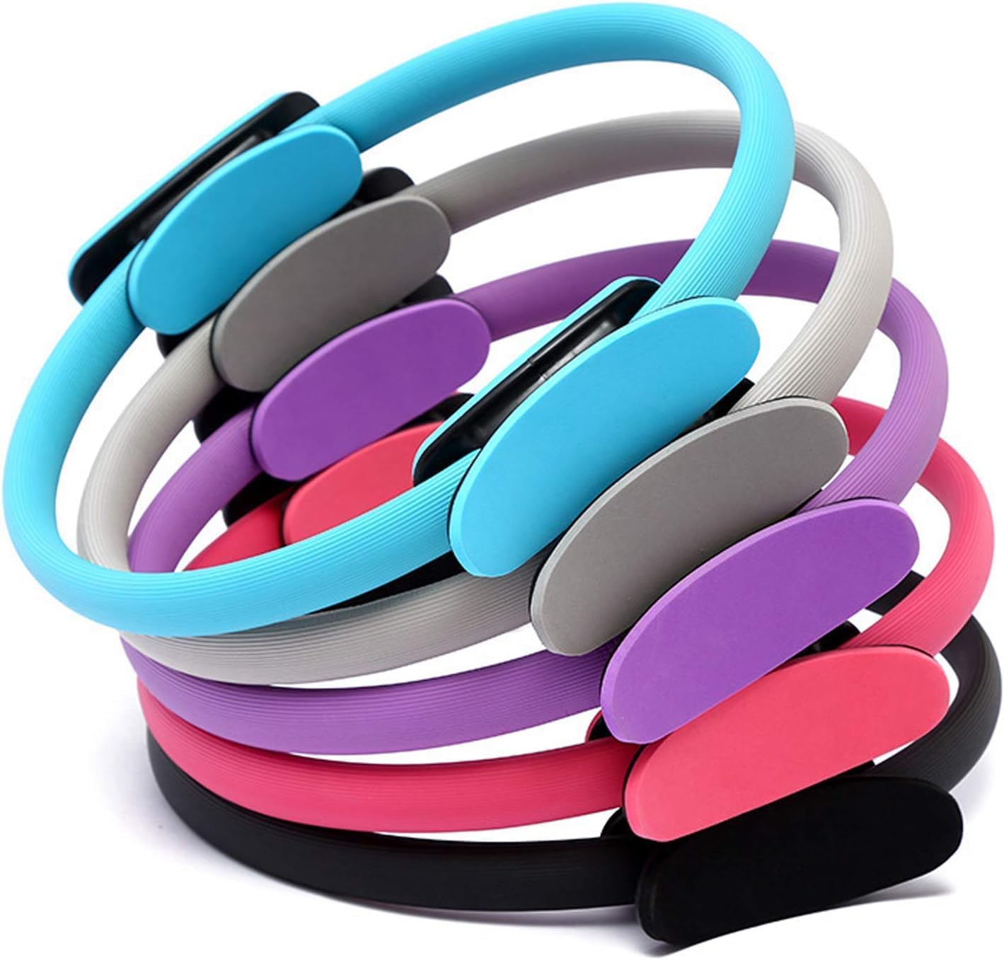 Yoga Circle Exercise Pilates Ring – Full Body Toning & Fitness for Stretching, Relaxation & Strength Training-Yoga Ring(Design-5)-image-38