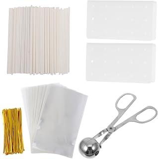 DIY Chocolate Lollipop Making Kit with Molds, Sticks, Display Stands Xmas