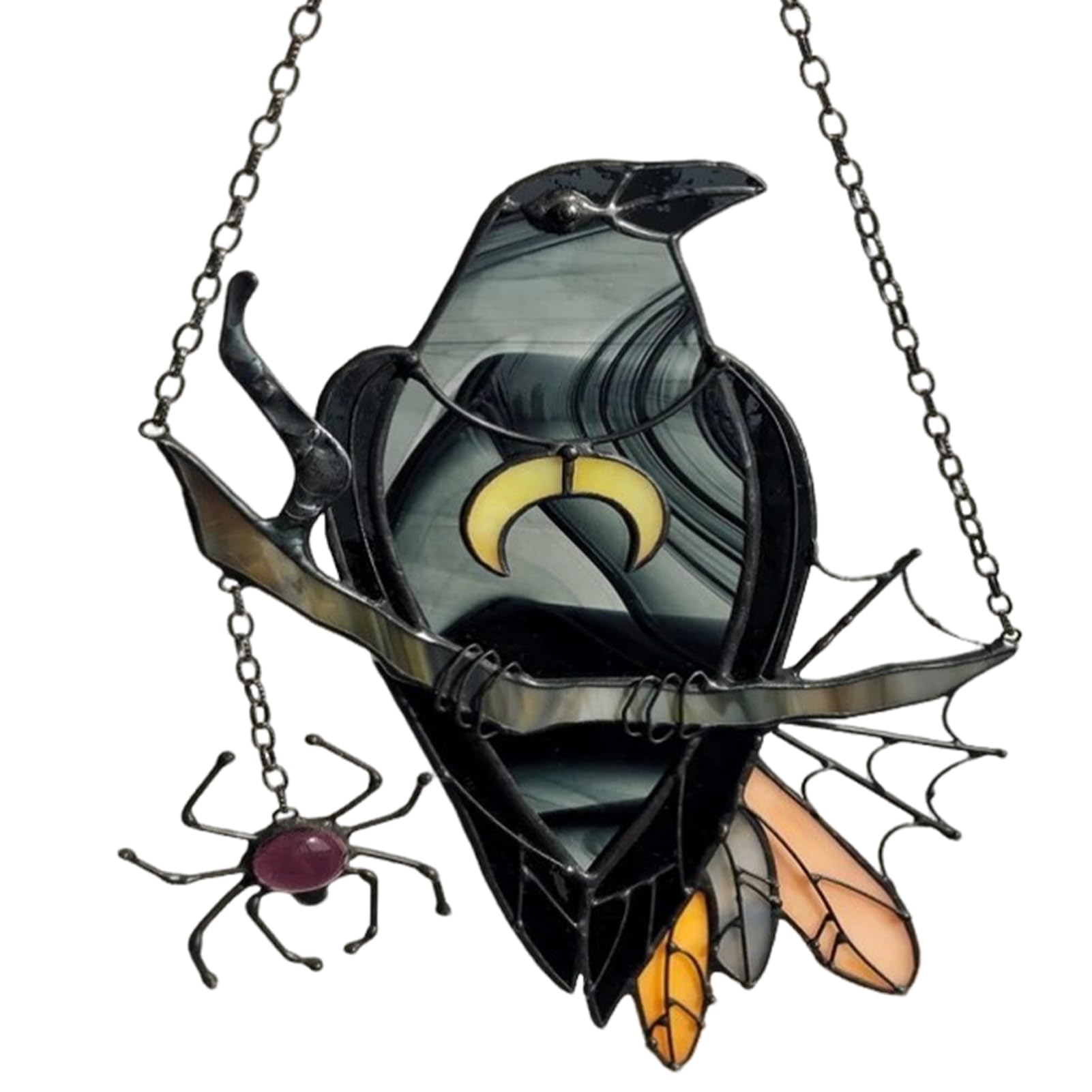 Halloween Raven/Crow Gothic Home Decor for Halloween Window Wall Art Decor (B)