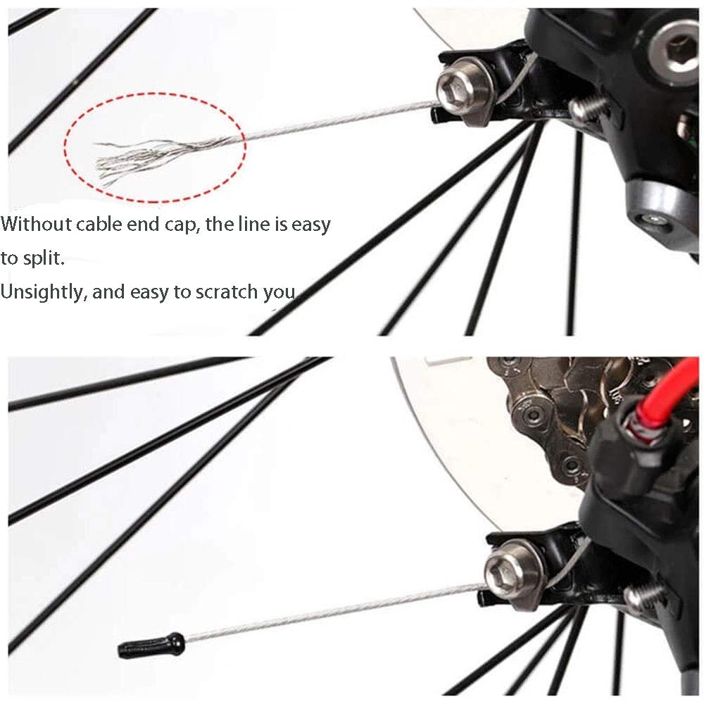 Tappi Terminali Per Cavi Freni Bici - 10 Pezzi In Alluminio | Anti-Sfilacciamento - Foto 2