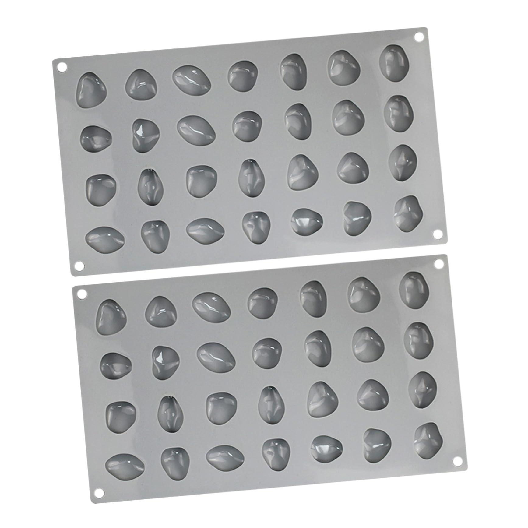 Hemobllo 2pezzi Stampo in Silicone per Ciottoli Cavità Forme di Pietra per Cioccolatini Mousse al Cioccolato Caramelle e Fondente Antiaderente Facile da Pulire e Trasportare