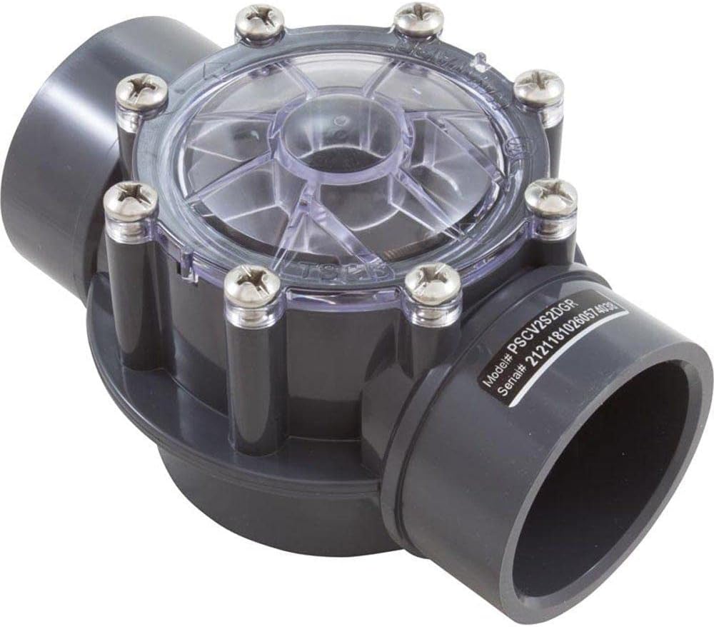 Hayward PSCV2S2DGR PVC Check Valve, Dark Gray
