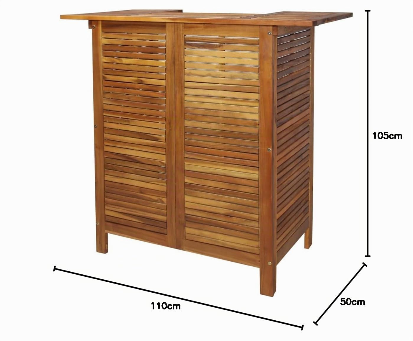 vidaXL Acacia Mesa Alta Bar Estantes Madera Mueble Bebidas Barra Jardín Casa