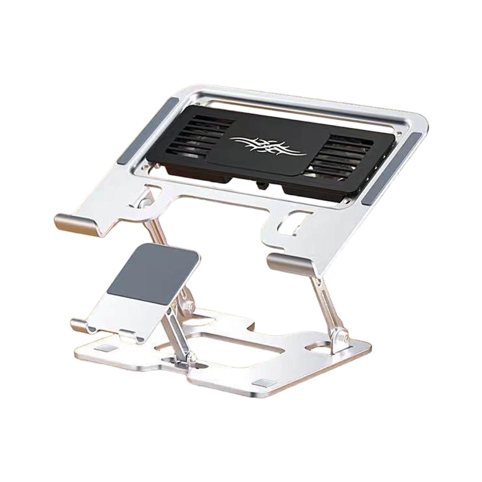 Supporto per Laptop con Raffreddamento a semiconduttore e Supporto per Telefono, Supporto da scrivania Pieghevole Regolabile per configurazioni Studio Lavoro Supporto Raffreddamento