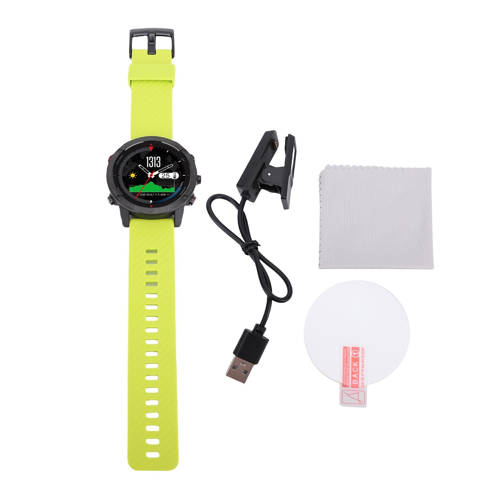 Dilwe Smartwatch Rotondo, Silicone in Lega Ti, Fitness Tracker Resistente all'acqua con Schermo da 1,3 Pollici per attività di Nuoto all'aperto