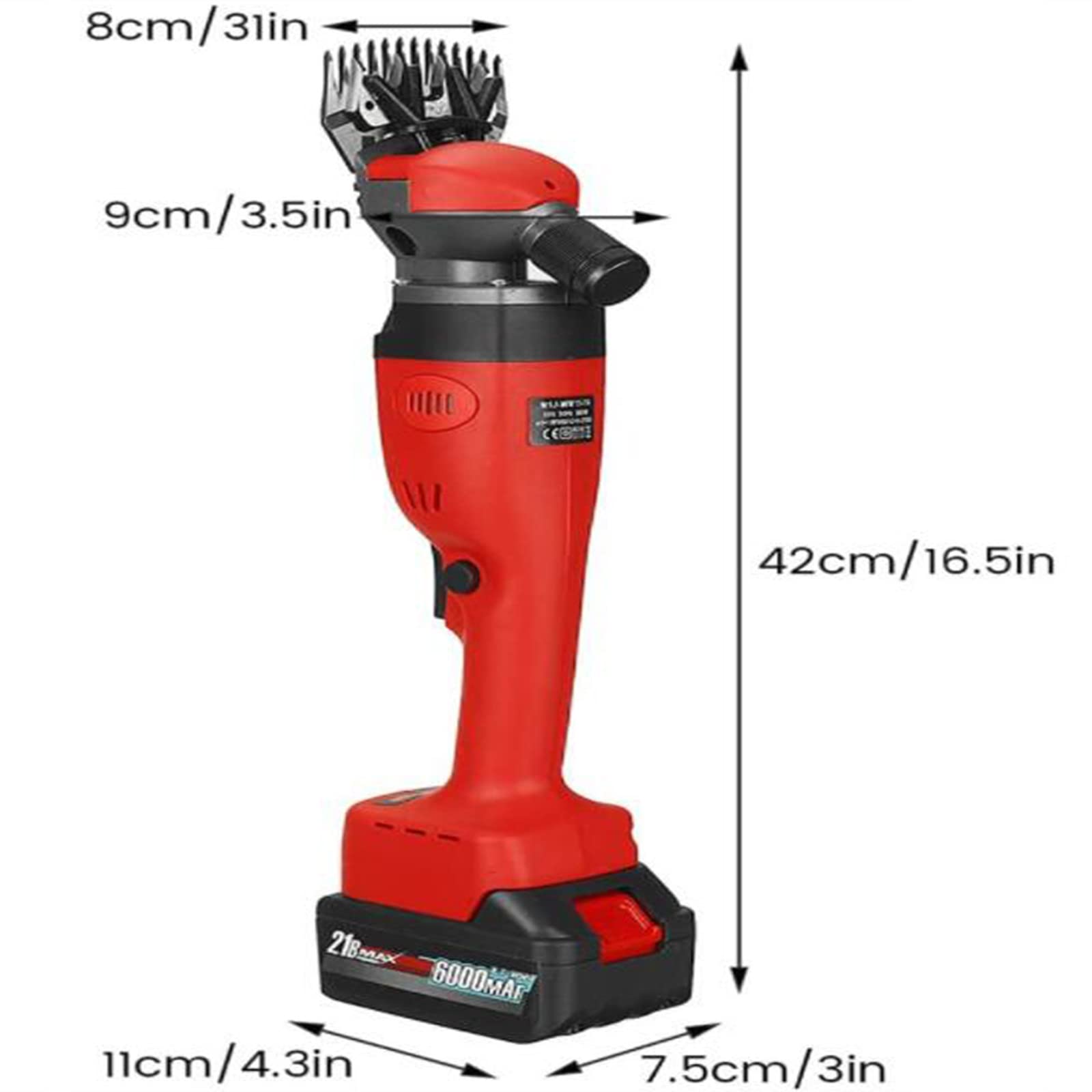 Cesoie per Pecore aggiornate, cesoie elettriche Professionali, Batteria al Litio Ricaricabile per Forbici per Pecore Senza Fili da 21 V, per la rasatura della Lana nel Bestiame