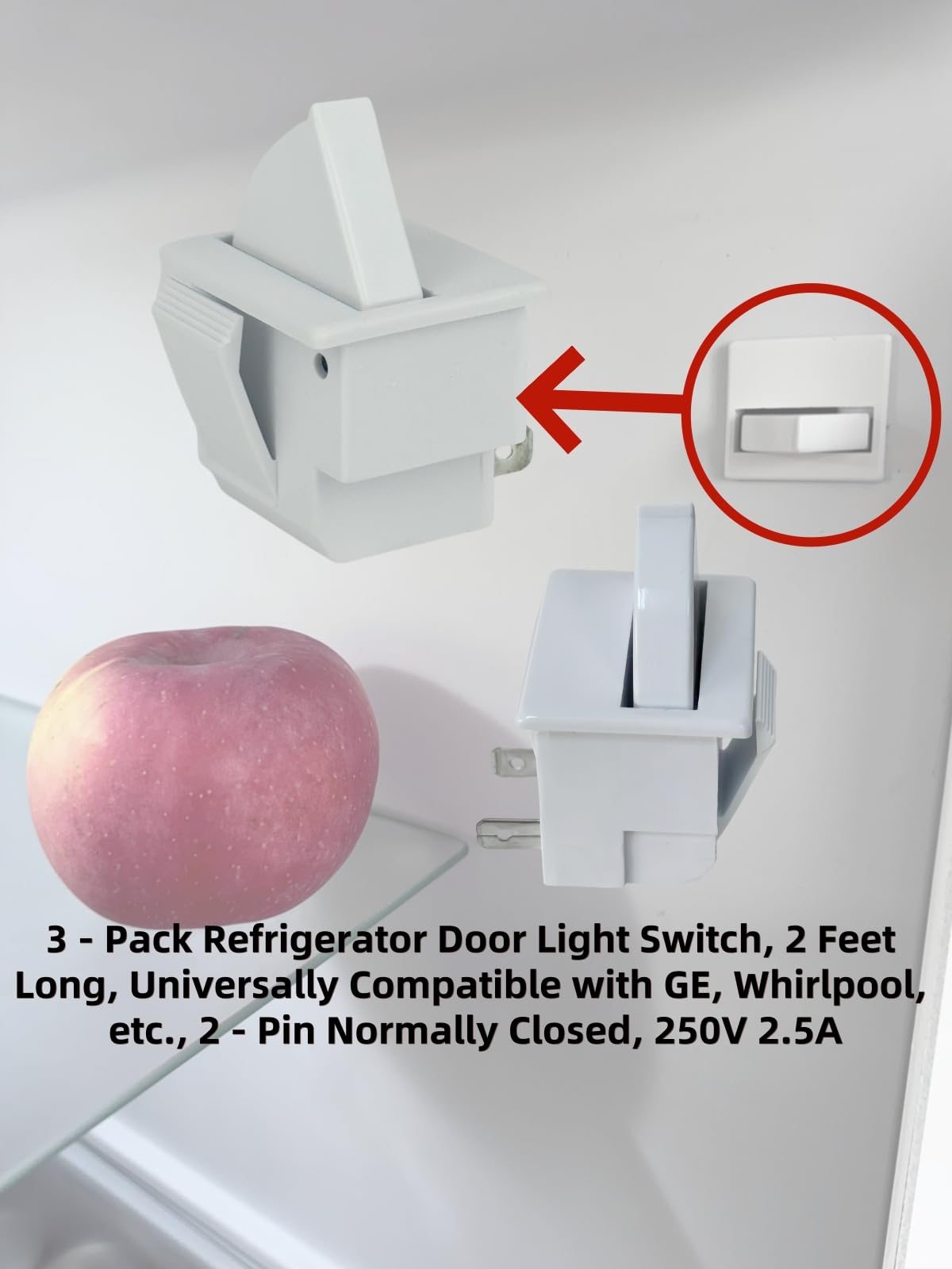Amazon.com: 3PCS W11123941 Refrigerator Door Light Switch 2Pin