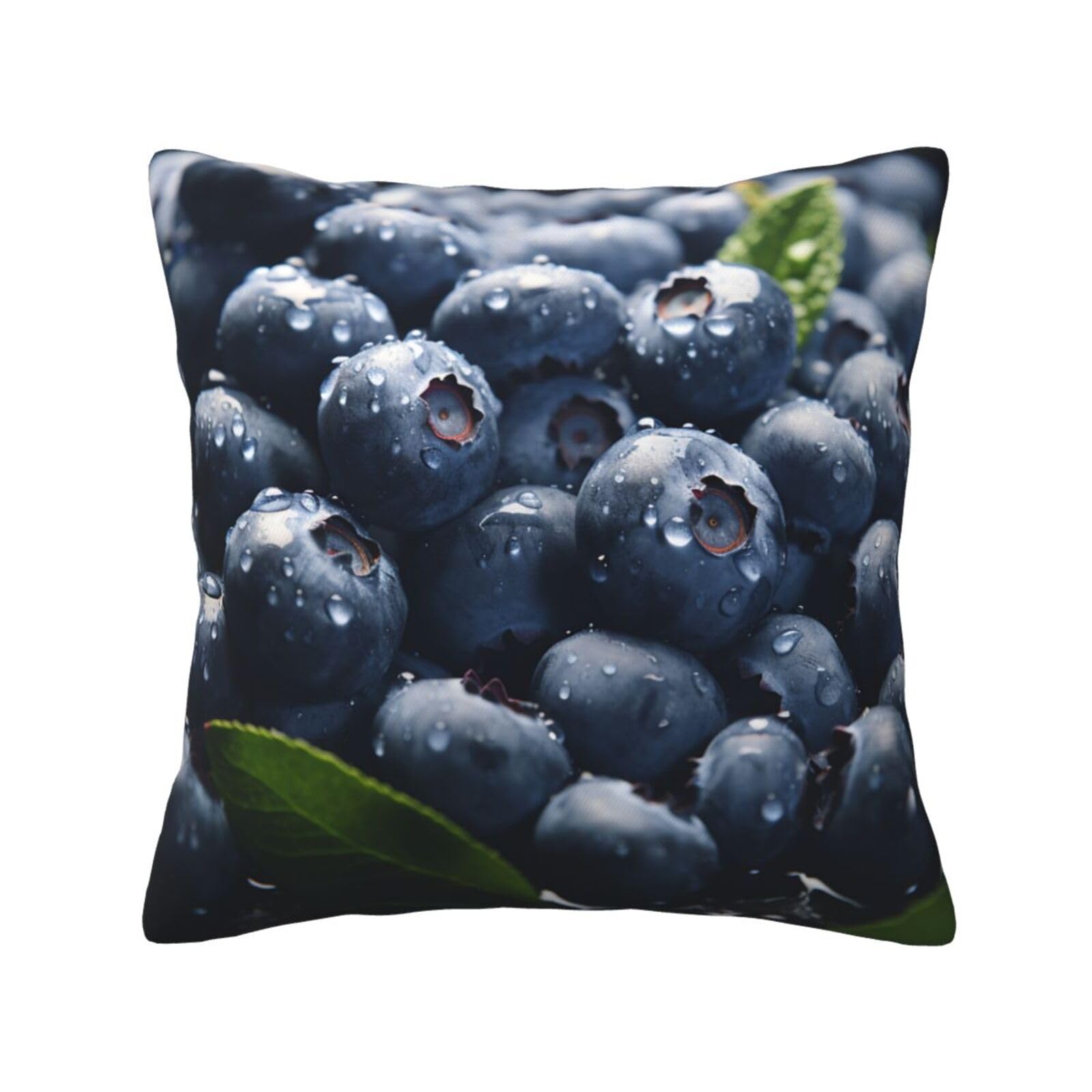 FodPand Delicious Blueberry Throw Pillow Covers 18"X18" Super Soft Cozy Pillows Case Morden Decorative Cushion Cover for Sofa Couch Bed Home Decor