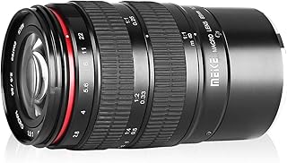 Meike 85mm F/2.8 Manual Focus Aspherical Medium Telephoto Full Frame Prime Macro Lens with Portrait Capability for Panasonic/Olympus Mirrorless Camera with APS-C