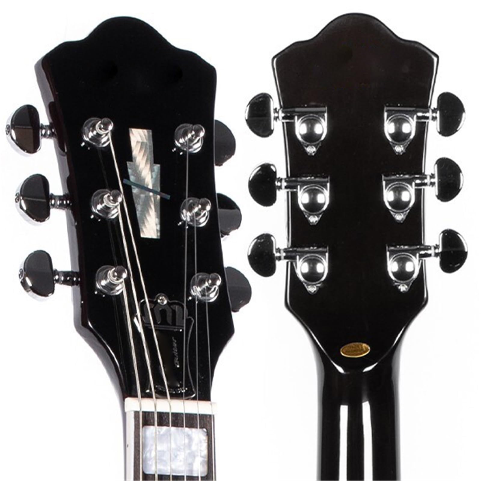 Standard Gitara Elektryczna 6 Strunowa Gitara Elektryczna Semi Hollow Body Trapeze Tailpiece Bridge Praworęczny Piękny Dźwięk