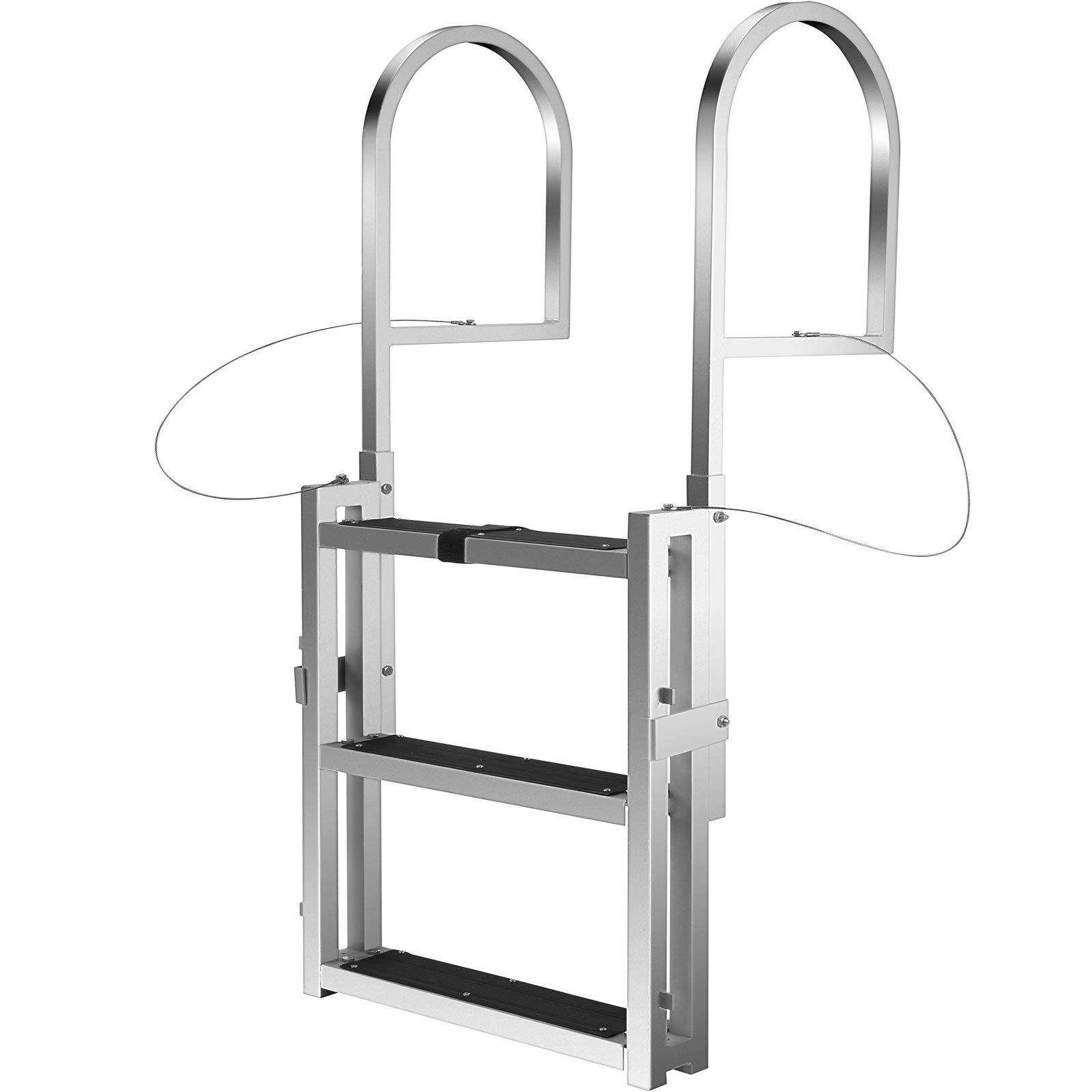 Buy VEVOR Retractable Dock Ladder with Rubber Mat, Pontoon Boat Ladder